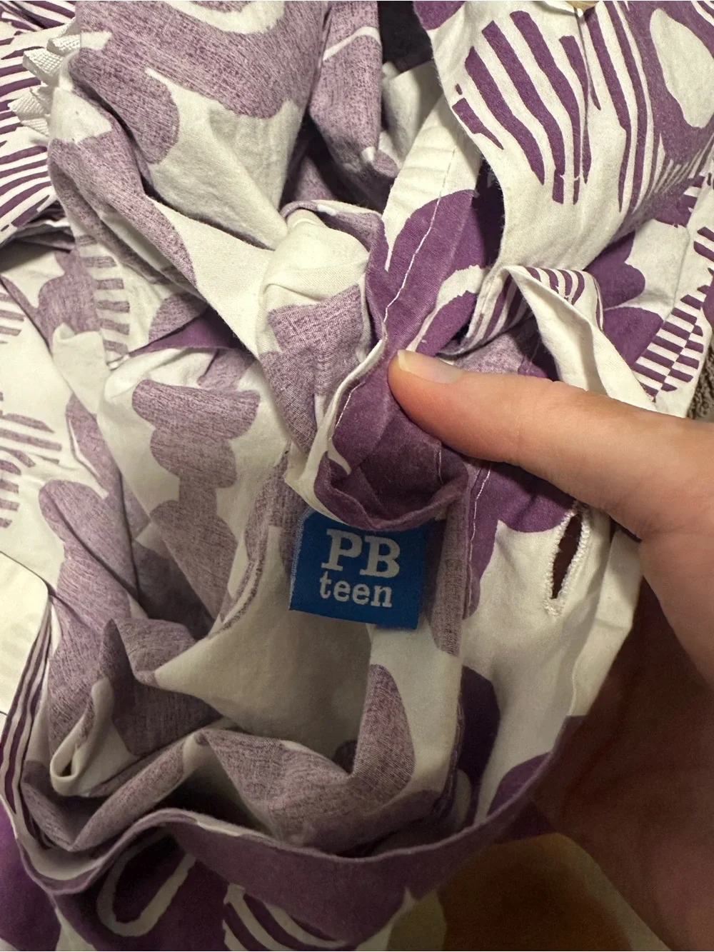 Pottery Barn Teen Flower Chain Twin Duvet and Shams